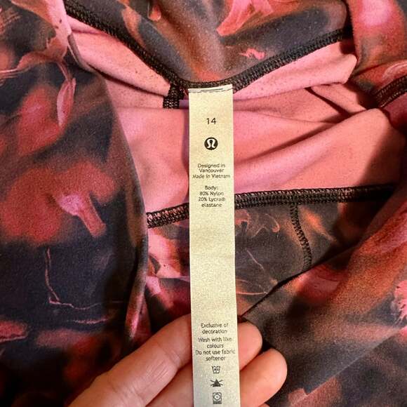 Lululemon Align High-Rise Pant Crop 25” inseam Intensity Pink Blossom size 14 - Picture 5 of 7
